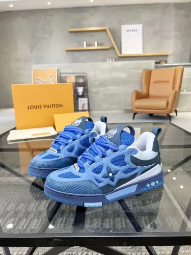 Louis Vuitton Mens Shoes Fashion Sneakers Design Luxury Brand LV TRAINER SNEAKER Mix of materials with Original Box 1AB9XJ  
