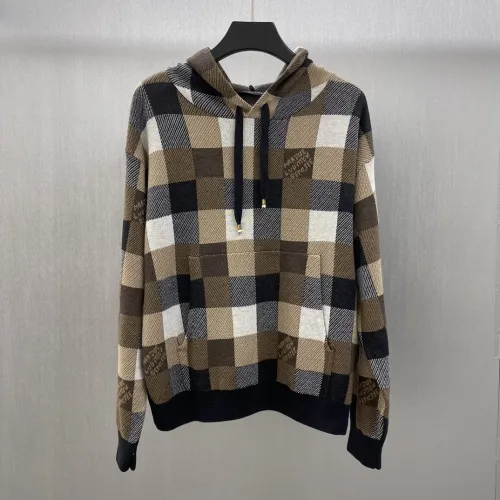 Louis Vuitton Womens Mens Long Sleeve Sweatshirt Luxury Brand Mens Hoodie Damier Cashmere And Wool-Blend Hoodie 1AFXJV   