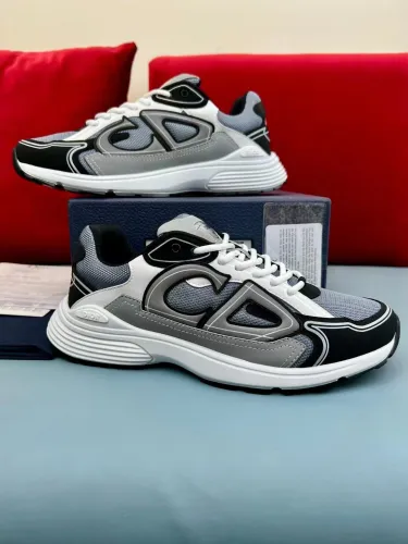 Dior Mens Shoes Sneakers Luxury Brand B30 SNEAKER White Mesh and Technical Fabric 3SN279ZND_H000 with Original Box Whatsapp 