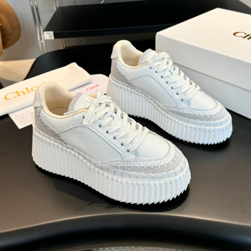 Chloe Chloé Womens Shoes Sneakers Luxury Brand Nama Wedge Sneaker with Original Box Whatsapp 
