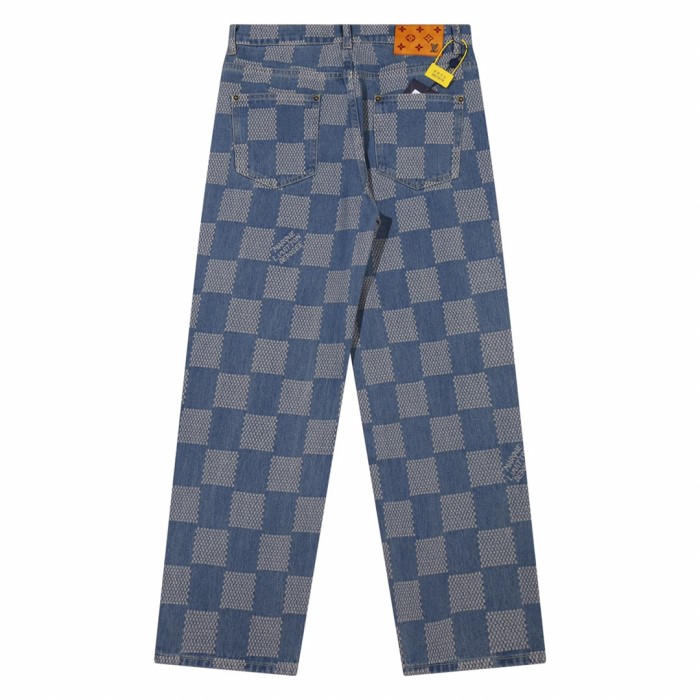 Louis Vuitton Luxury Brand Women Mens Pant Jeans   