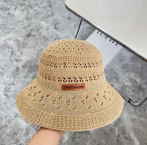 Dior Womens Bucket Hat Straw Hat Luxury Brand Design Dior Cap with Original Box  