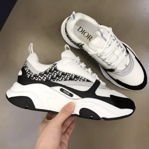 Dior Mens Shoes Sneakers Luxury Brand Breathable Design B22 SNEAKER Technical Mesh with Beige and Smooth Calfskin with Original Box