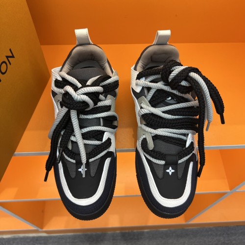 Louis Vuitton Mens Shoes Fashion Sneakers Design Luxury Brand LV TRAINER Skate SNEAKER Mix of materials with Original Box 1AB9XJ  