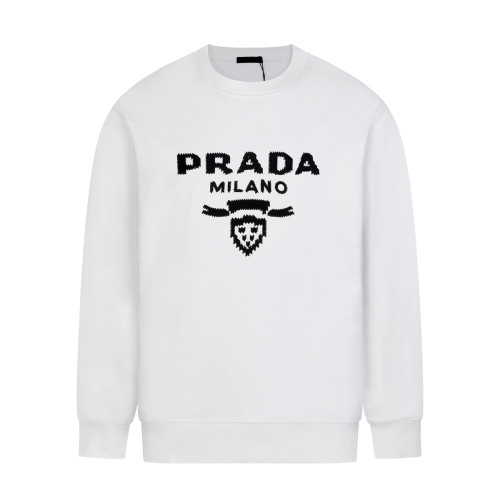 Prada Women Mens Long Sleeve T Shirts Sweatshirt Luxury Brand Mens Sweatshirts   