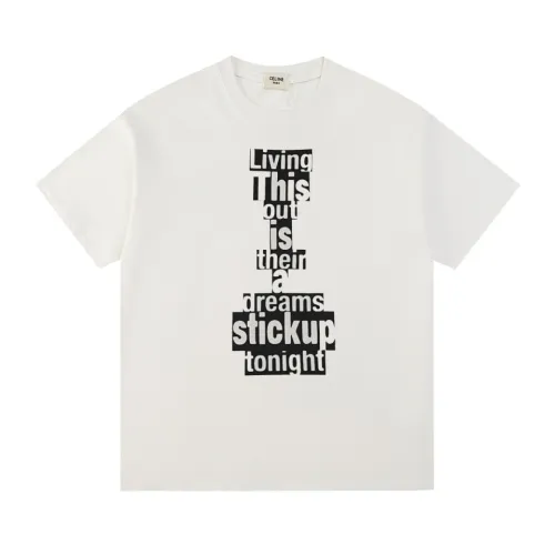 Celine Luxury Brand Women Mens Short Sleeve T-Shirt   