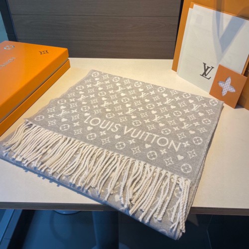 Louis Vuitton Scarves Men Womens Fashion Scarf with Original Box   