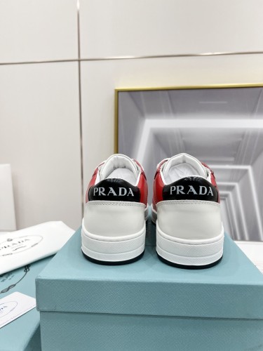 Prada Mens Shoes Casual Luxury Brand Breathable Sneakers with Original Box Downtown leather sneakers 2EE364_3LKG_F0964