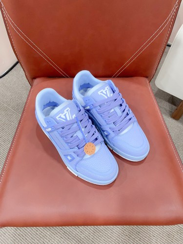 Louis Vuitton Mens Shoes Fashion Sneakers Design Luxury Brand LV TRAINER SNEAKER 1ABLVV Mix of materials with Original Box 1ABLUR  