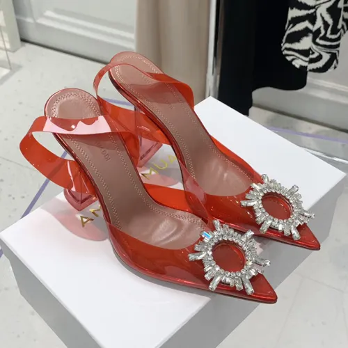 Amina Muaddi Womens Shoes Sandals Slippers Luxury Brand Fashion Pumps for Women with Original Box 9cm Heel