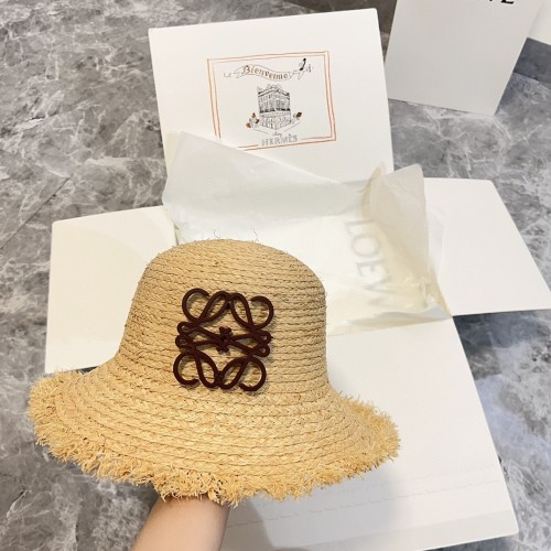 Loewe Womens Bucket Hat Luxury Brand Design Loewe Straw Hats with Original Box  
