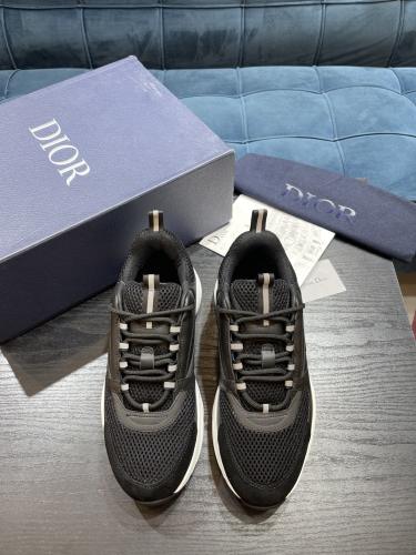 Dior Mens Shoes Sneakers Luxury Brand Breathable Design B22 SNEAKER Technical Mesh with Beige and Smooth Calfskin with Original Box  