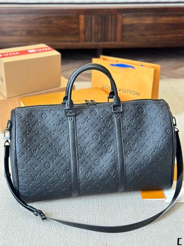 Louis Vuitton Womens and Mens Unisex Bags Luxury Brand LV Keepall Bandoulière 50 Fashion Design Travel Bag