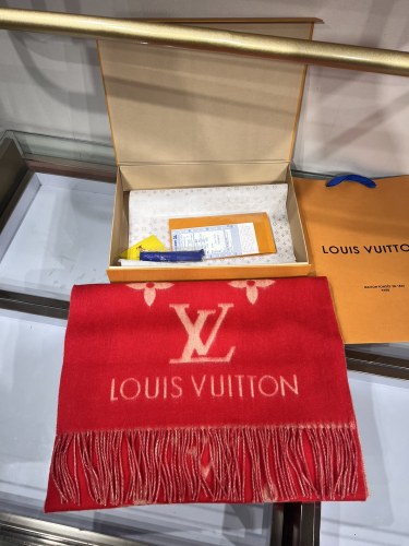 Louis Vuitton Scarves Men Womens Fashion Scarf with Original Box   