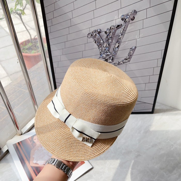 Dior Womens Straw Hat Luxury Brand Design Dior Cap with Original Box  