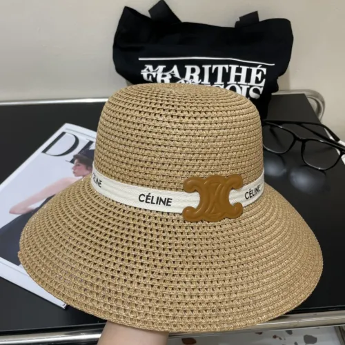 Celine Womens Hats Luxury Brand Design Celine Straw Hat with Original Box  