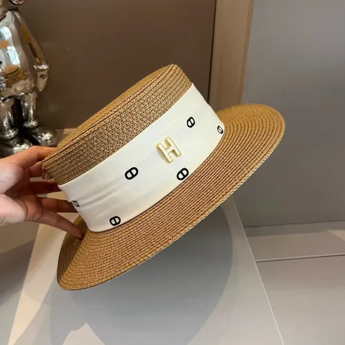 Hermes Womens Hats Luxury Brand Design Hermes Bucket Hat Straw Hat with Original Box  