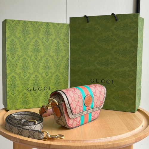 Gucci Womens Bags Shoulder Handbag Luxury Brand GG top handle mini bag with Web 723762 FABFH 8361  