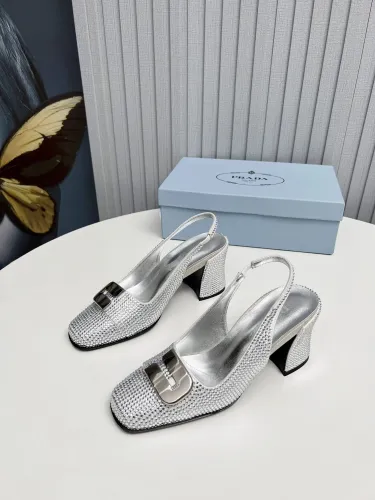 Prada Womens Shoes Sandals Casual Luxury Brand Pumps 8.5cm Heel with Original Box Whatsapp 