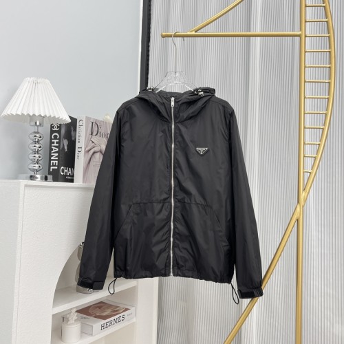 Prada Men Womens Coat Hoodie Jacket Luxury Brand Womens Jackets Top Quality   
