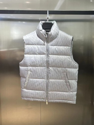 Dior Design Mens Womens Vest Winter Windprood Down Jackets Keep Warm 90% White Duck Down   