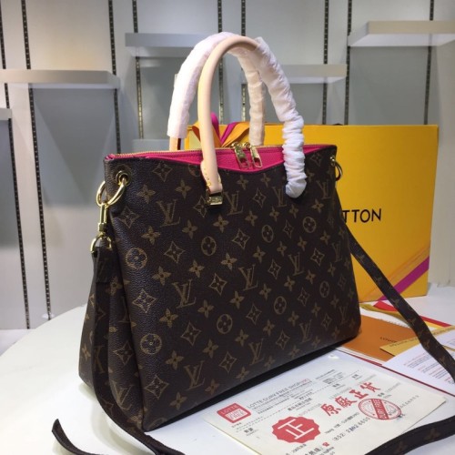 Louis Vuitton Womens Shoulder Bags Handbags Luxury Brand M40906 Pallas Monogram Canvas Fashion Design