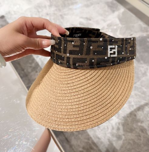 Fendi Womens Visor Hat Luxury Brand Design Fendi Cap with Original Box  