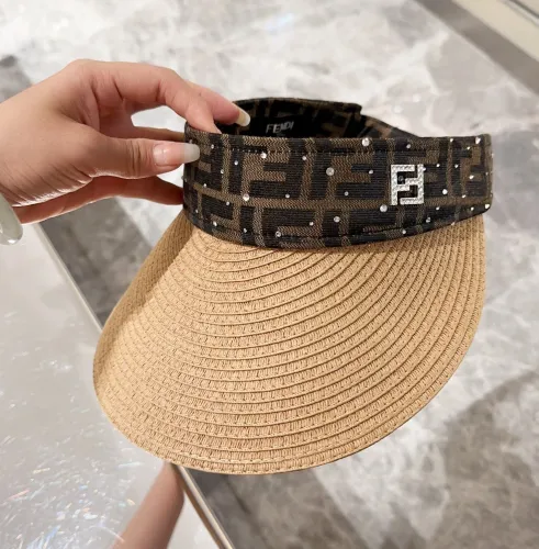 Fendi Womens Visor Hat Luxury Brand Design Fendi Cap with Original Box  