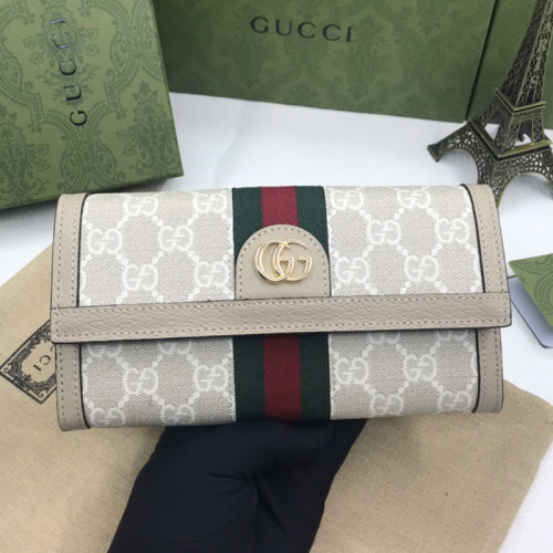 Gucci Womens Mens Bags Wallets Luxury Brand Gucci GG Supreme Ophidia Continental Wallet with Original Box 523153 96IWG 9794