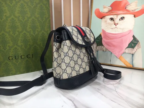 Gucci Womens Bags Backpacks Luxury Brand Gucci GG OPHIDIA MINI BACKPACK  
