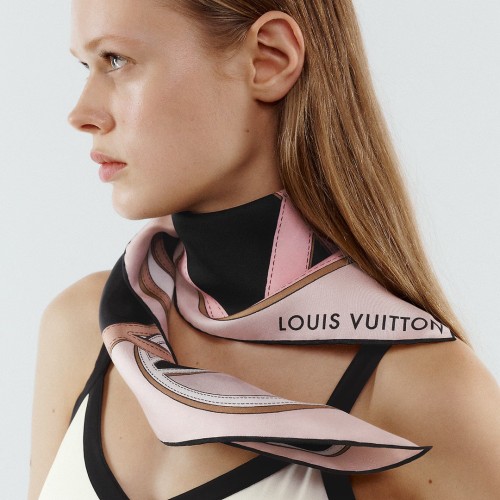 Louis Vuitton Scarves Womens Fashion Scarf LV Duality Square 90 with Original Box   