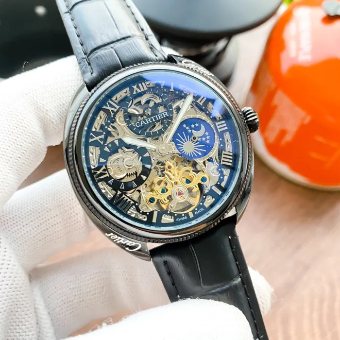 Cartier Mens Watch Luxury Brand Design Fashion Type with Original Box