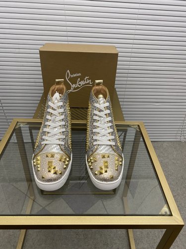 Christian Louboutin Mens Shoes Sneakers Luxury Brand Red Bottom Design Sports Footwears with Original Box