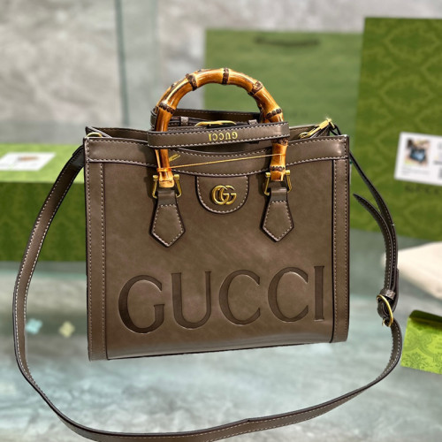 Gucci Womens Bags Shoulder Handbag Luxury Brand Gucci Diana mini tote bag in leather 702732 U3ZDT 5479