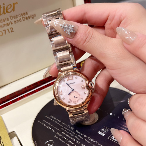 Cartier Womens Watch Luxury Brand Design Fashion Type with Original Box