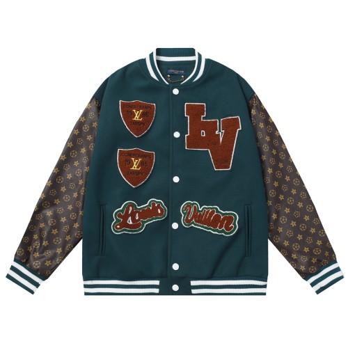 Louis Vuitton Men Womens Jackets Coat Luxury Brand Mens Jackets Varsity Blouson Top Quality   