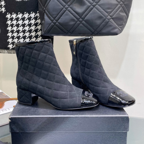Chanel Womens Shoes Boots Luxury Brand Design with Original Box Women Fashion Ankle Boots Booties 4.5cm Heel
