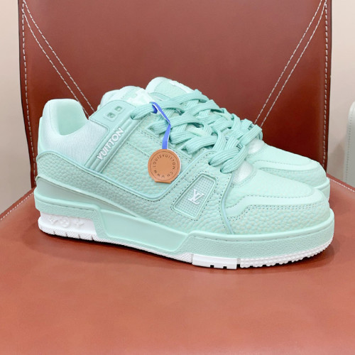 Louis Vuitton Mens Shoes Fashion Sneakers Design Luxury Brand LV TRAINER SNEAKER 1ABLVV Mix of materials with Original Box 1ABLUR  