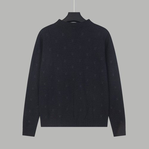 Louis Vuitton Mens Sweater Knitwear Luxury Brand Mens Sweaters Embroidered Signature Merino Crewneck 1AFIXC Top Quality   