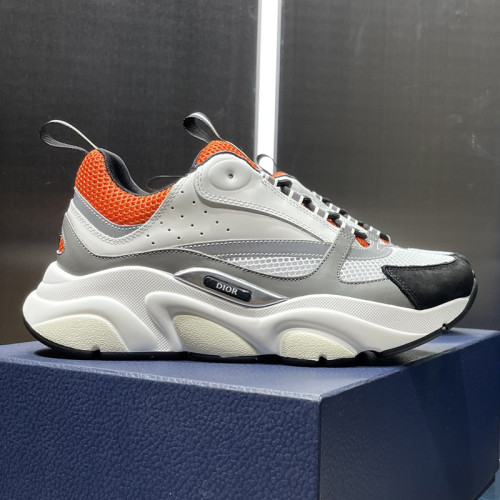Dior Mens Shoes Sneakers Luxury Brand Breathable Design B22 SNEAKER Mesh with Smooth Calfskin with Original Box 3SN231YXX_H861