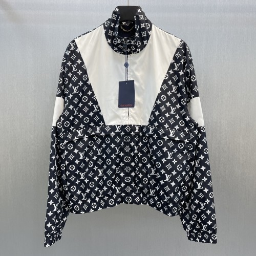 Louis Vuitton Men Womens Jackets Luxury Brand Mens Jackets Monogram Printed Technical Track Top 1AFWJG Top Quality   
