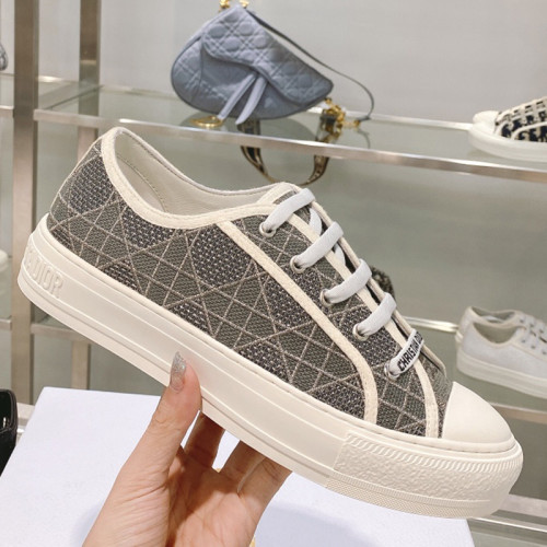 Dior Womens Shoes Fashion Sneakers WALK'N'DIOR SNEAKER Cotton Canvas Luxury Brand with Original Box Whatsapp 