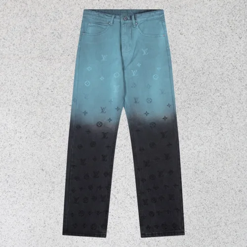 Louis Vuitton x Supreme Luxury Brand Women Mens Pant Jeans   H551