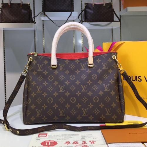 Louis Vuitton Womens Shoulder Bags Handbags Luxury Brand M40906 Pallas Monogram Canvas Fashion Design