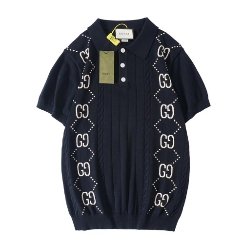 Gucci Luxury Brand Women Mens Short Sleeve T-Shirt Knitwear Polo Shirt   