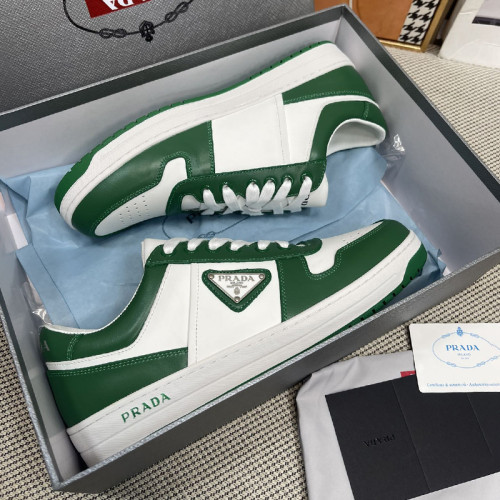 Prada Mens Shoes Casual Luxury Brand Breathable Sneakers with Original Box Downtown leather sneakers 2EE364_3LKG_F098Z Whatsapp 