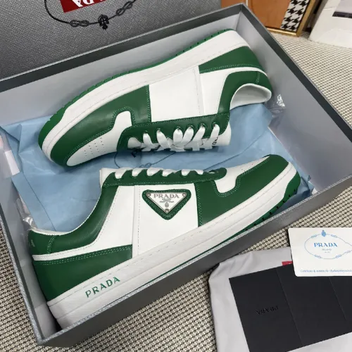 Prada Mens Shoes Casual Luxury Brand Breathable Sneakers with Original Box Downtown leather sneakers 2EE364_3LKG_F098Z Whatsapp 