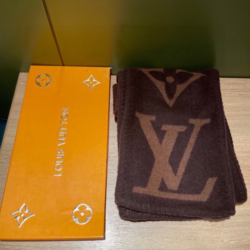Louis Vuitton Scarves Men Womens Fashion Scarf with Original Box   