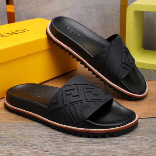 Fendi Men Shoes Slides Sandals Slippers Luxury Brand Mens Shoes with Original Box