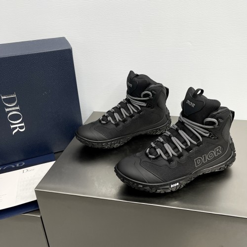 Dior Mens Shoes Sneakers Luxury Brand B28 SNEAKER DIORIZON DERBY SHOE Dior Oblique Jacquard and Rubber with Original Box 3SN277ZJW_H969